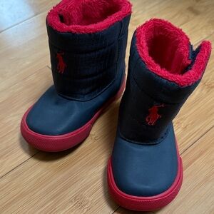 Polo by Ralph Lauren Kids' Navy and Red Boots baby size 4